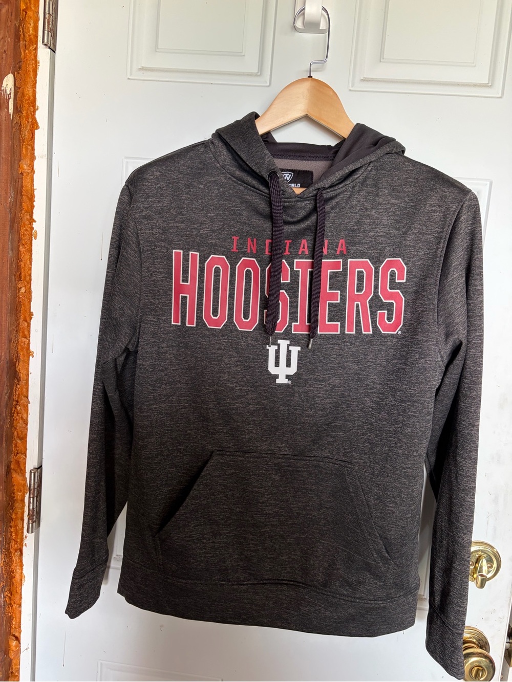 Top of the World Indiana Hoosiers Dark Gray Crewneck Hoodie with Red Logo
